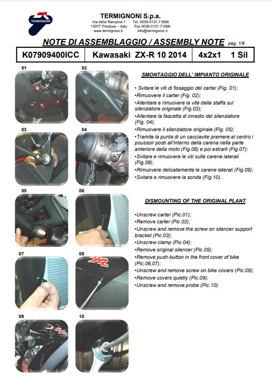 Termignoni Komplettanlage Titanium Kawasaki ZX-10 R/RR (16-20) K08010200TCC - Image 5