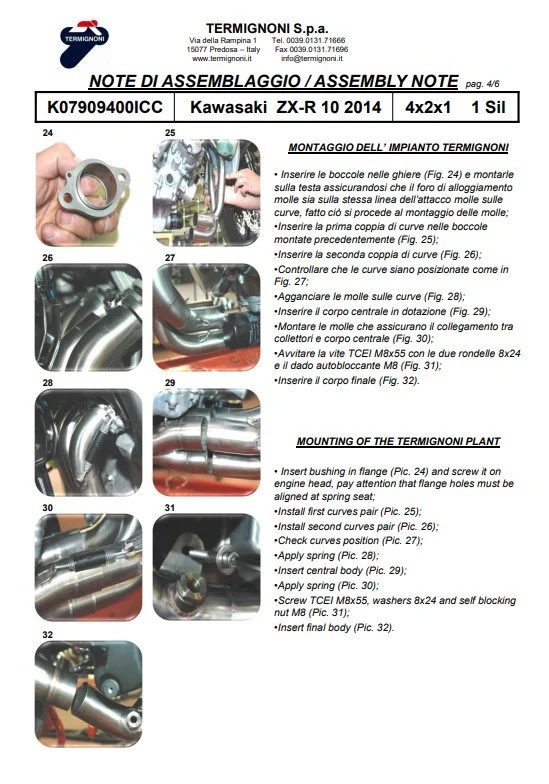 Termignoni Komplettanlage Edelstahl Kawasaki ZX-10 R/RR (16-20) K07909400ICC - Image 8