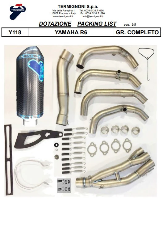 Termignoni Komplettanlage Titanium Kit-SSP Version Yamaha YZF-R6 (06-26) Y11810200TCC - Image 15