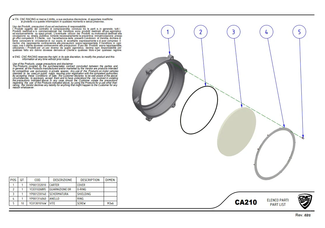 Transparenter Kupplungsdeckel Pramac Racing Limited Edition CNC Racing Ducati Panigale V4/S (25-26) CA210PR - Image 4
