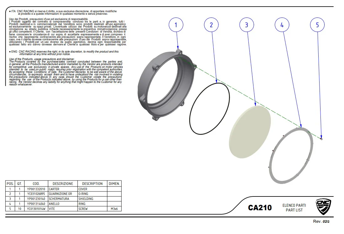 Transparenter Kupplungsdeckel CNC Racing Ducati Panigale V4/S (25-26) CA210S - Image 4