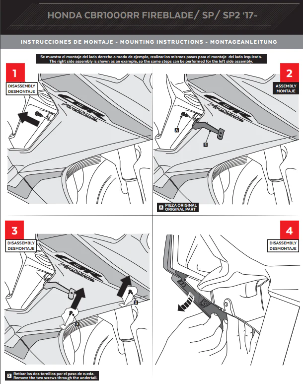 Puig Winglets Spoiler Downforce Honda CBR 1000 RR SC77 (17-19) 9729 - Image 7