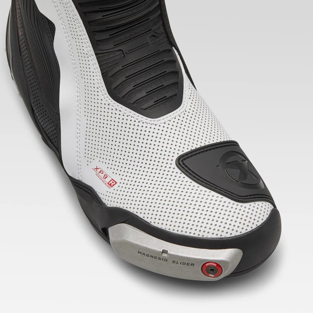 XPD XP9-R AIR perforierter Racing und Straßen Motorradstiefel | Herren | Weiß/Schwarz - Image 9
