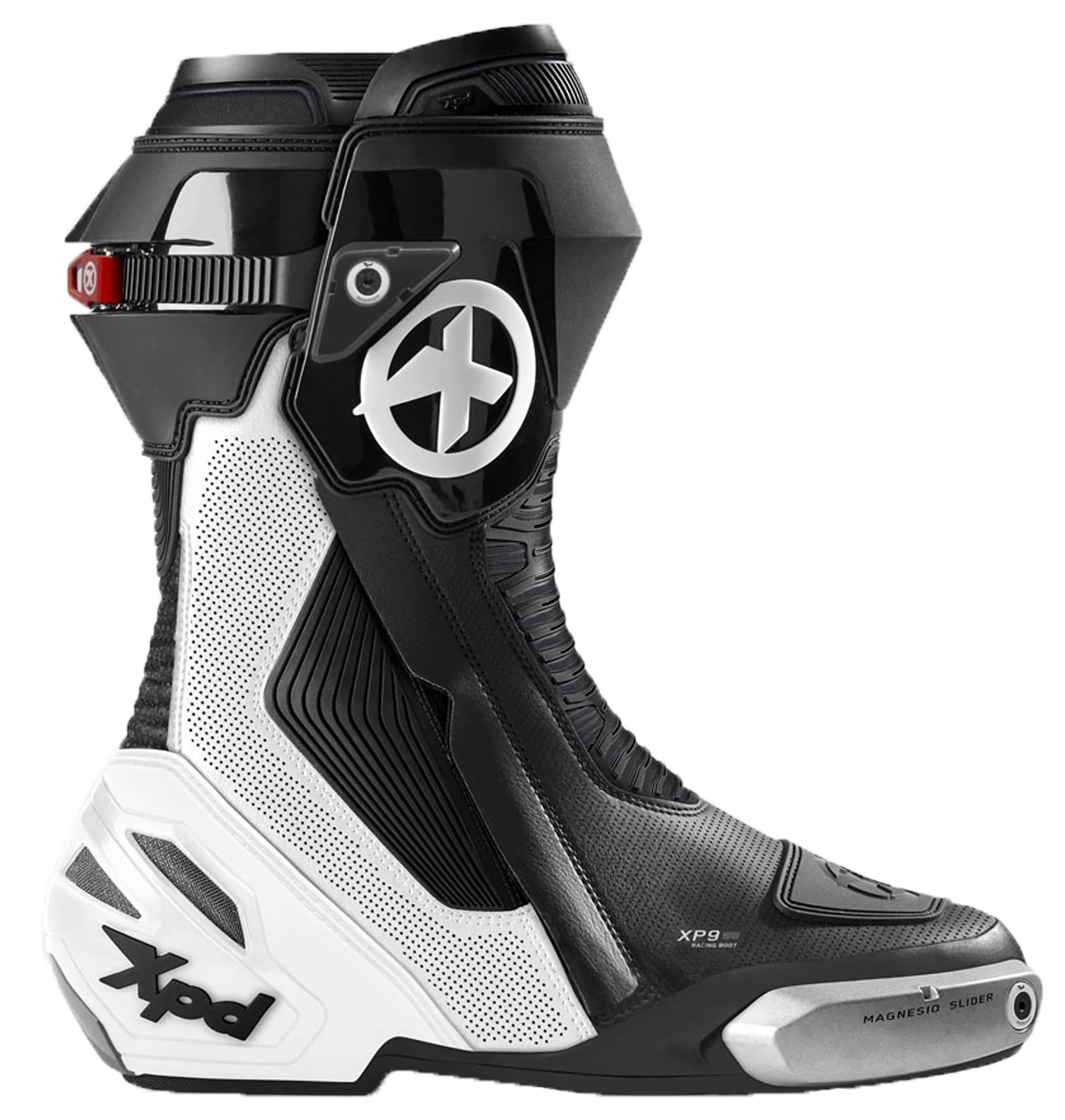 XPD XP9-S AIR perforierter Racing und Straßen Motorradstiefel | Herren | Weiß/Schwarz - Image 2