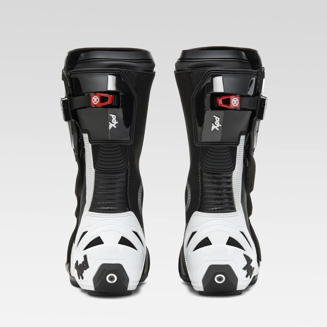 XPD XP9-S AIR perforierter Racing und Straßen Motorradstiefel | Herren | Weiß/Schwarz - Image 3