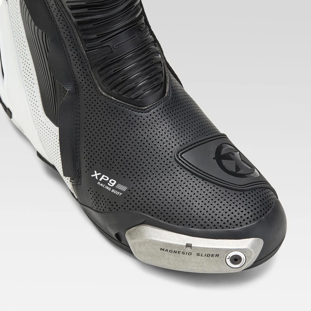 XPD XP9-S AIR perforierter Racing und Straßen Motorradstiefel | Herren | Weiß/Schwarz - Image 4