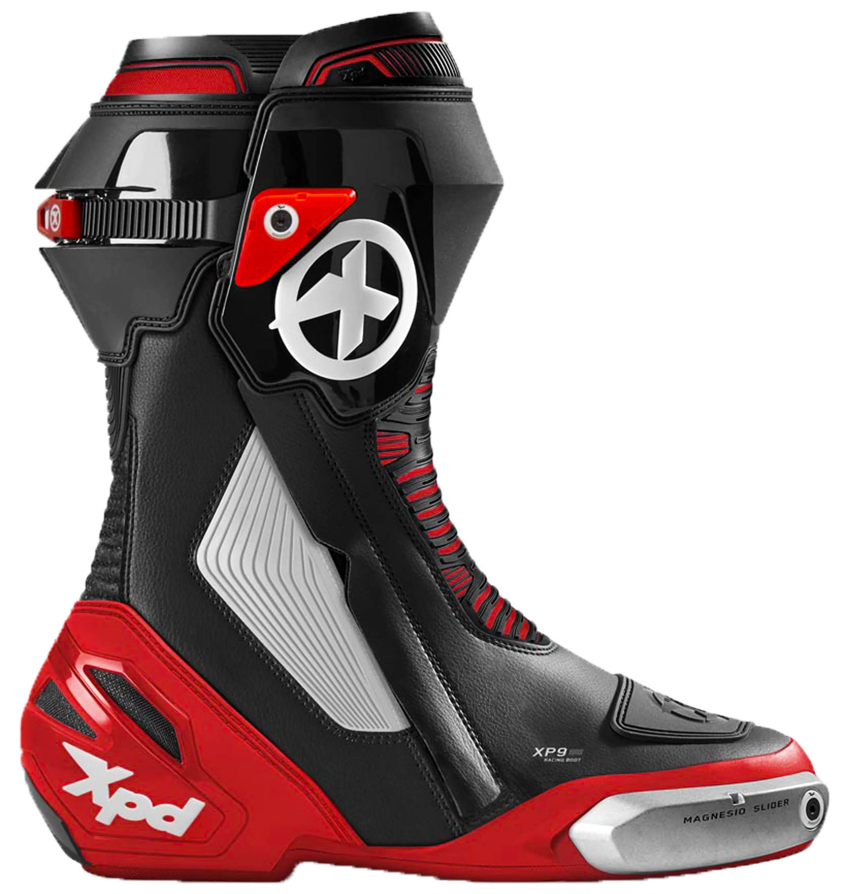 XPD XP9-S Racing und Straßen Motorradstiefel | Herren | Schwarz/Rot - Image 2