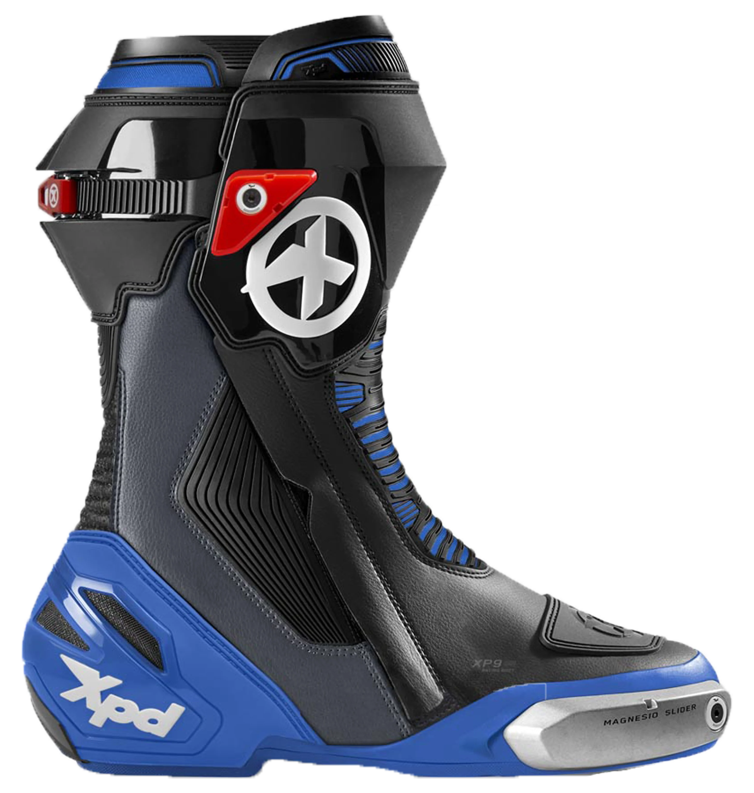 XPD XP9-S Racing und Straßen Motorradstiefel | Herren | Schwarz/Blau - Image 2