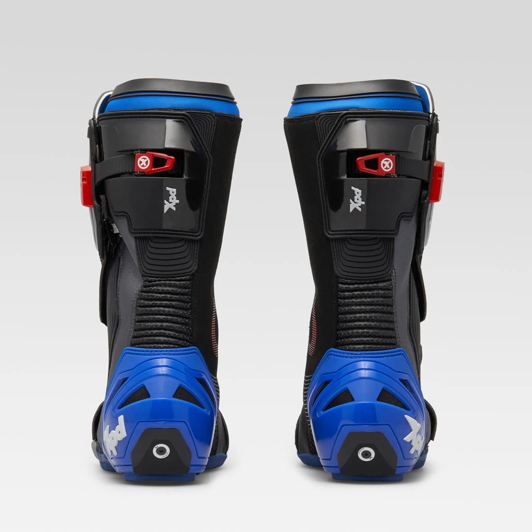 XPD XP9-S Racing und Straßen Motorradstiefel | Herren | Schwarz/Blau - Image 3
