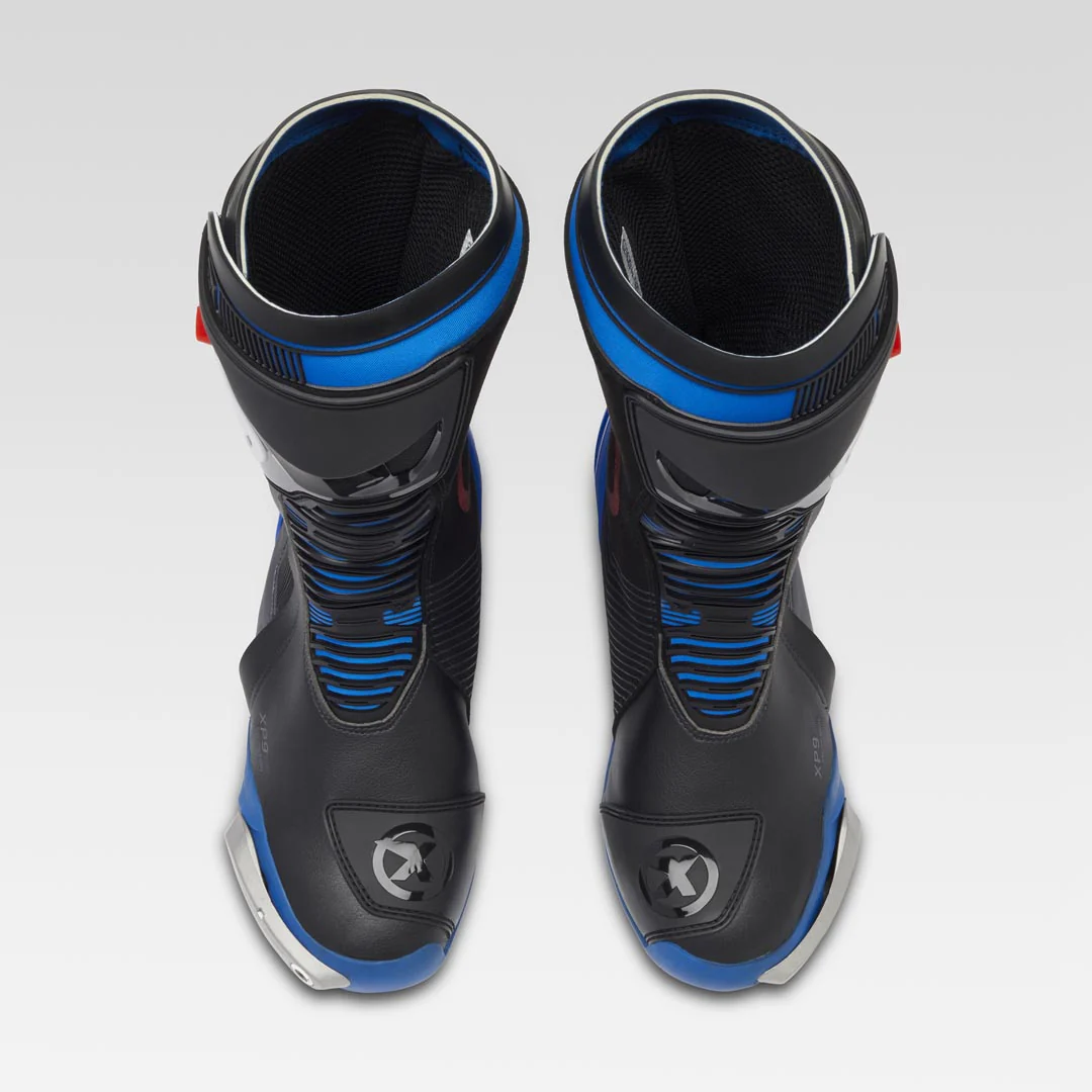 XPD XP9-S Racing und Straßen Motorradstiefel | Herren | Schwarz/Blau - Image 4