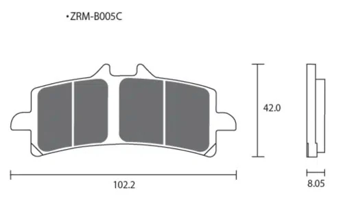 ZCOO B005 EXC Endurance Racing-Bremsbeläge für Ducati Panigale V4/S/R (18-24) | B005EXC - Image 4