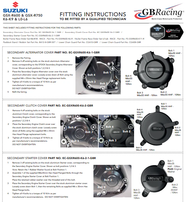 Zündung Protektor Schutzabdeckung GBRacing Suzuki GSX-R 600/750 (06-17) - Image 2